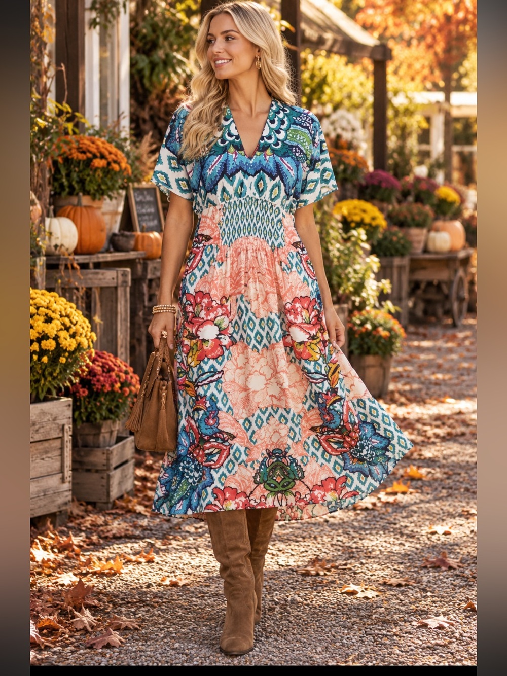 Anthropologie blank London Tatiana kaftan midi dress one size